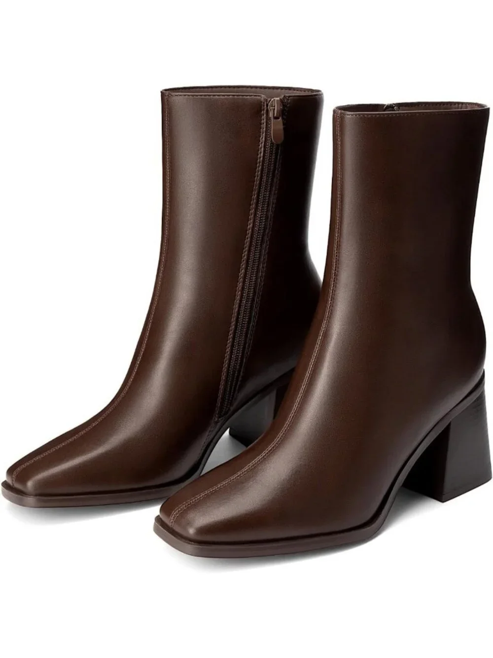 Chic Women's Square Toe Ankle Boots - Stylish, Comfortable, Versatile Footwear